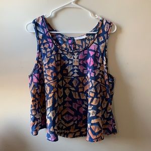 Patterned multi-colored Tank Top by LUSH